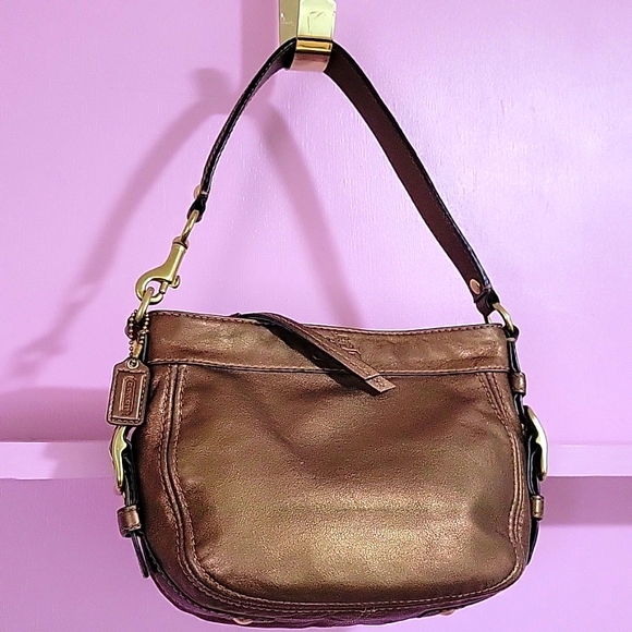 Coach Y2K Copper Leather Zoe shoulder π§‘π€π bagDimensions 9 in X 6.5 in X 3in - Picture 1 of 17